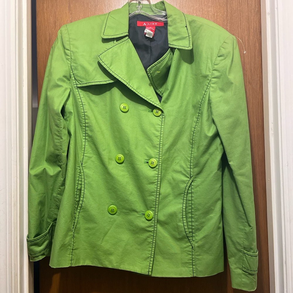 Size 10 Green Utility Jacket from A Line